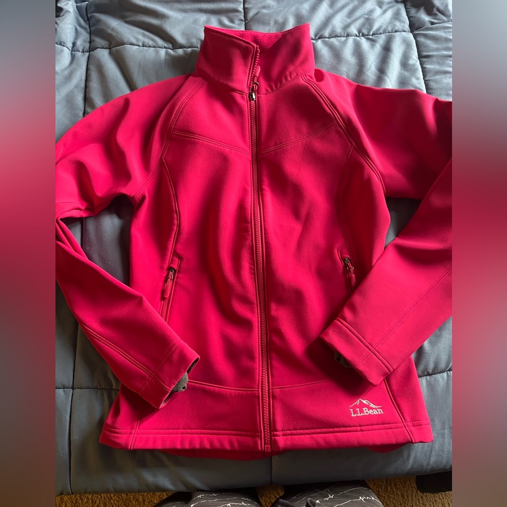 LLBean waterproofed fleece lined jacket.